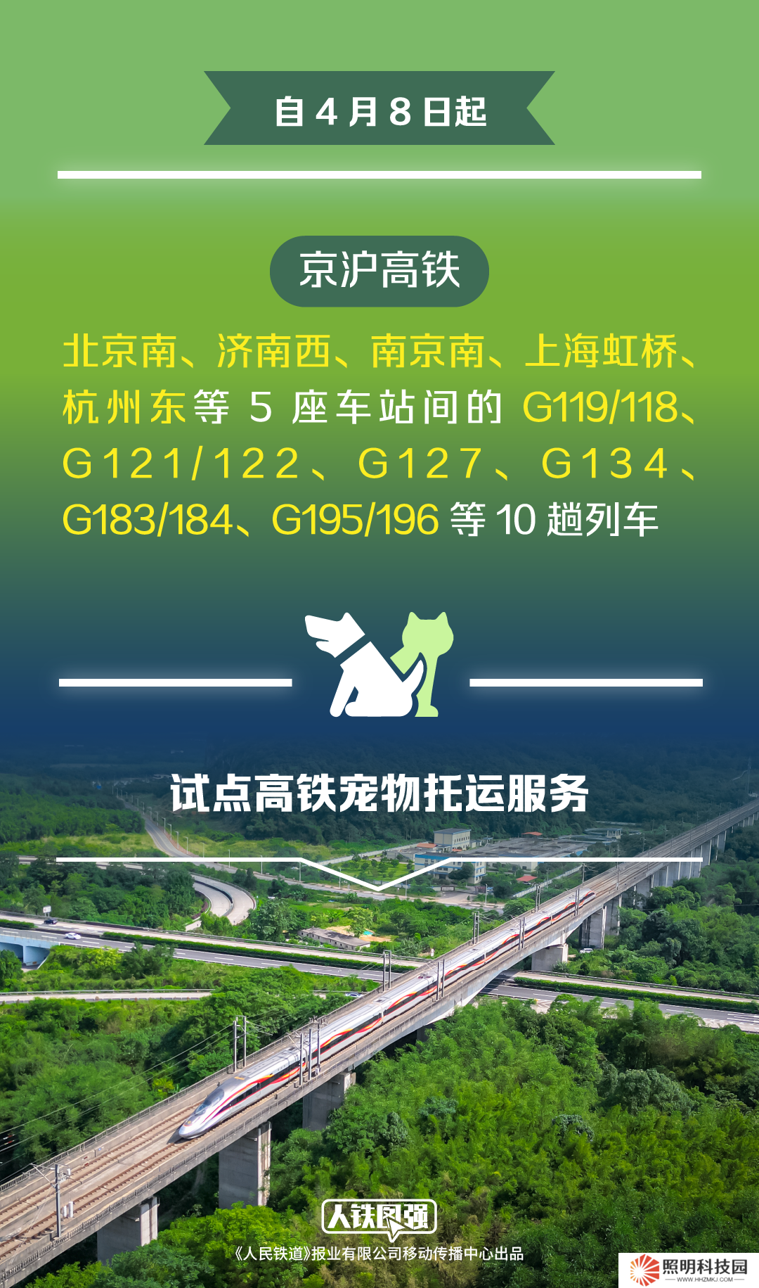 今日起铁路部门试点高铁宠物托运服务，铁路 12306 同步推出“宠物托运”功能